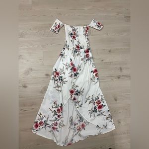 Off Shoulder Hi Low Dress